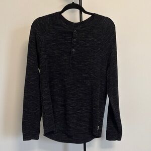 American Eagle Outfitters Charcoal Long Sleeve Henley